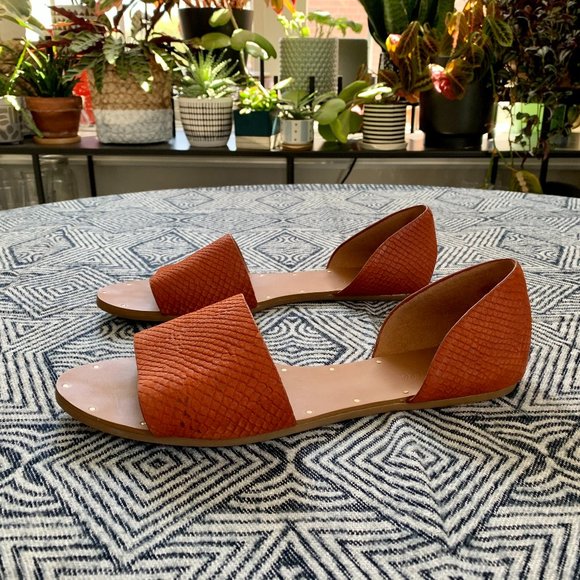 Madewell Shoes - Madewell Thea Sandal in Lava Rock (red orange)